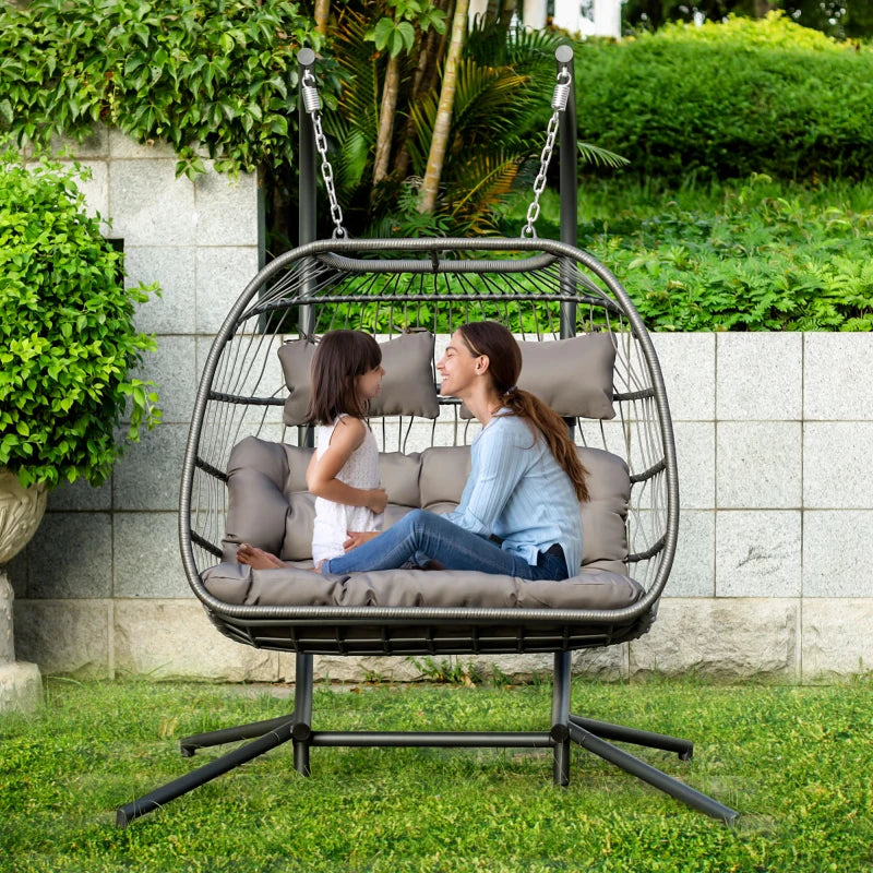 2 Person Swing Chair with Cushion