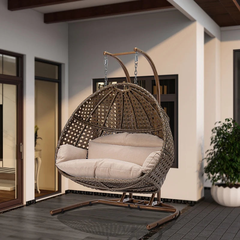 2 Person Swing Chair with Cushion