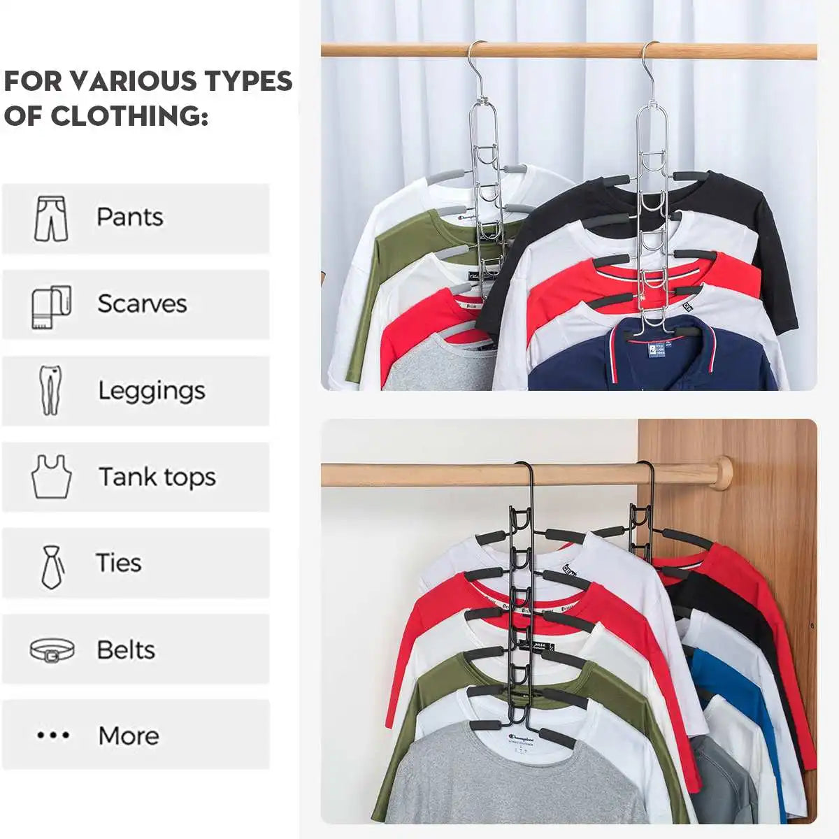 5 Layers Adjustable Clothes Rack