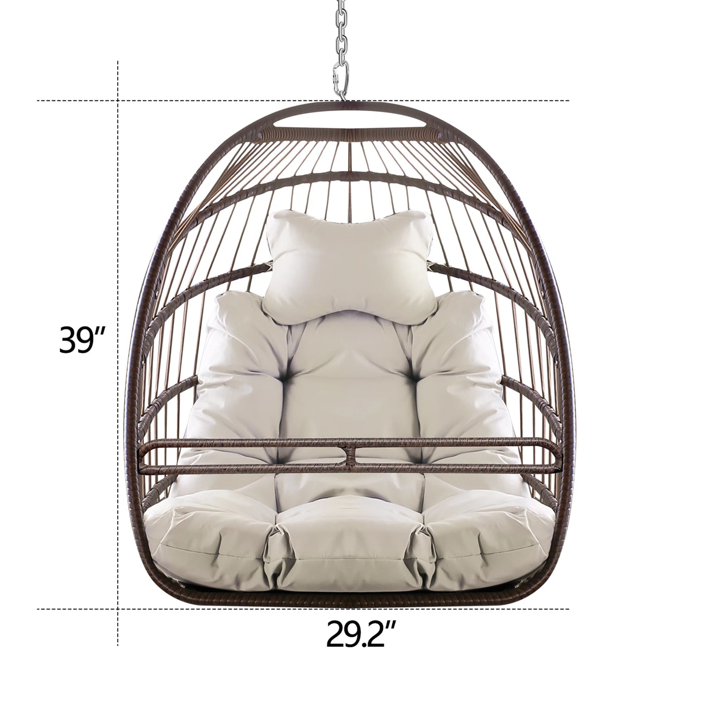Swing Egg Chair with Stand, Cushion and Pillow