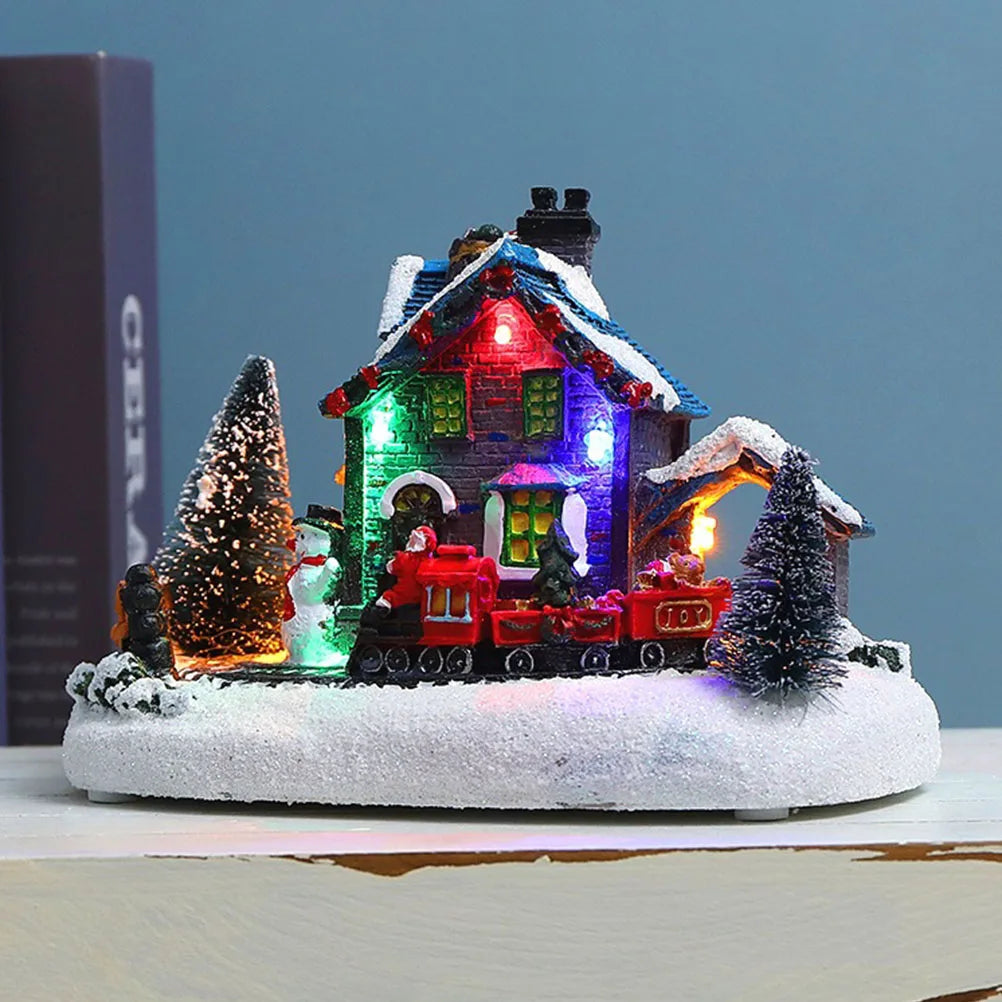 Battery Operate Snowy Christmas Village