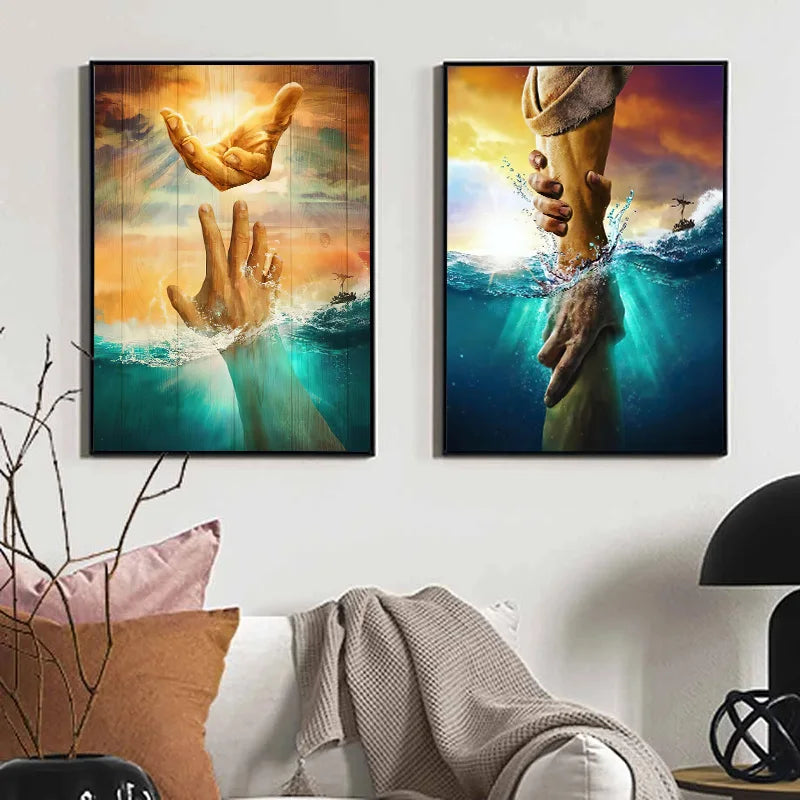The Hand of God Canvas Painting