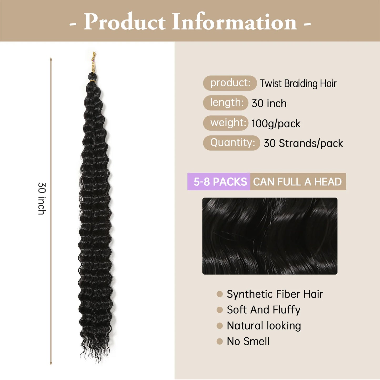 30 inch Long Crochet Hair Extension