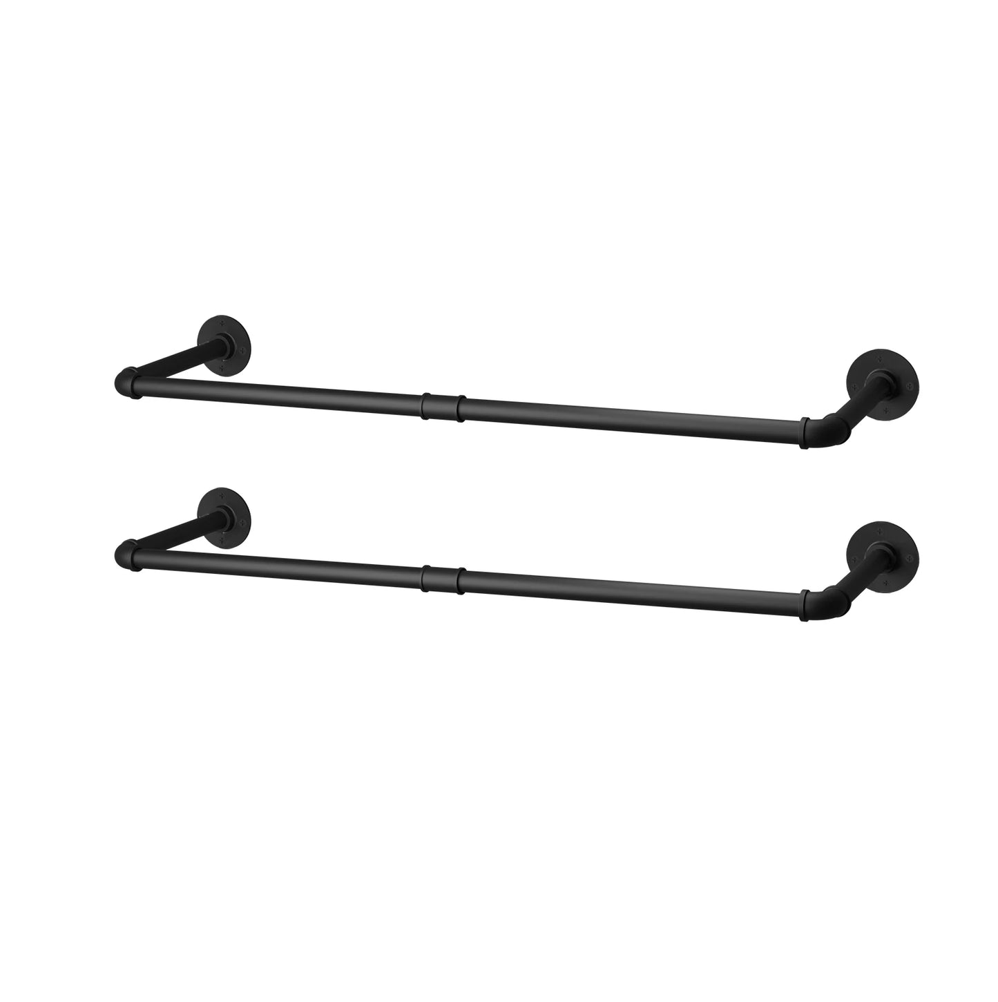 2 Industrial Pipe Clothes Rail Rack