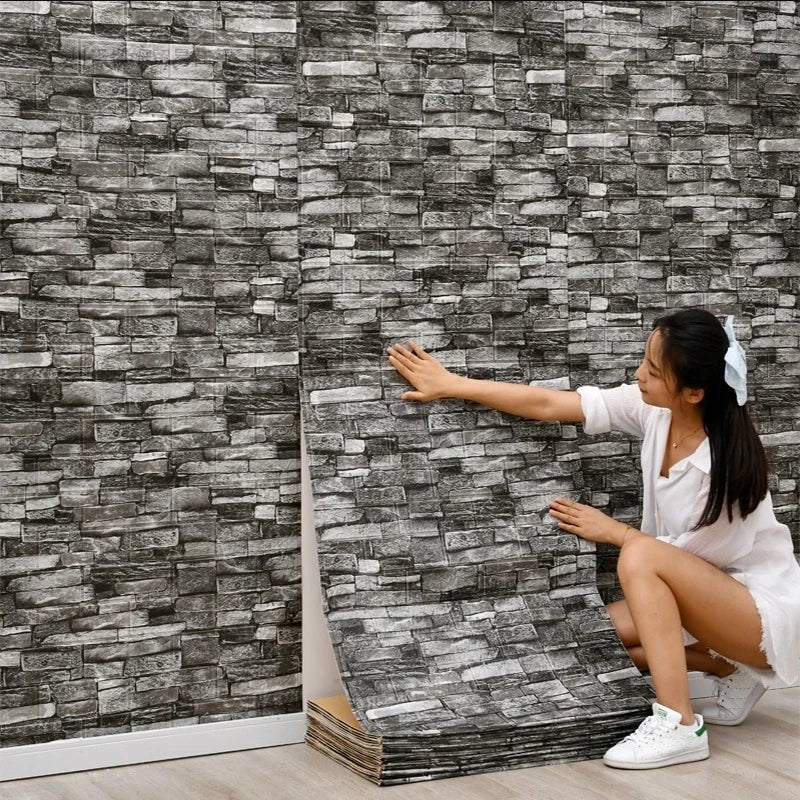 1-10Pcs 3D Wall Sticker Imitation Brick