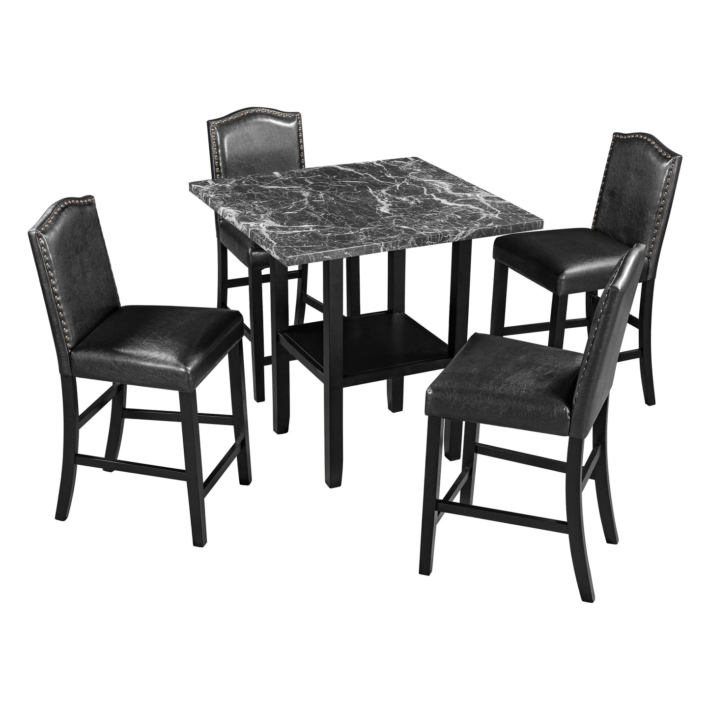 5-Piece Dining Set with Coordinated Chairs