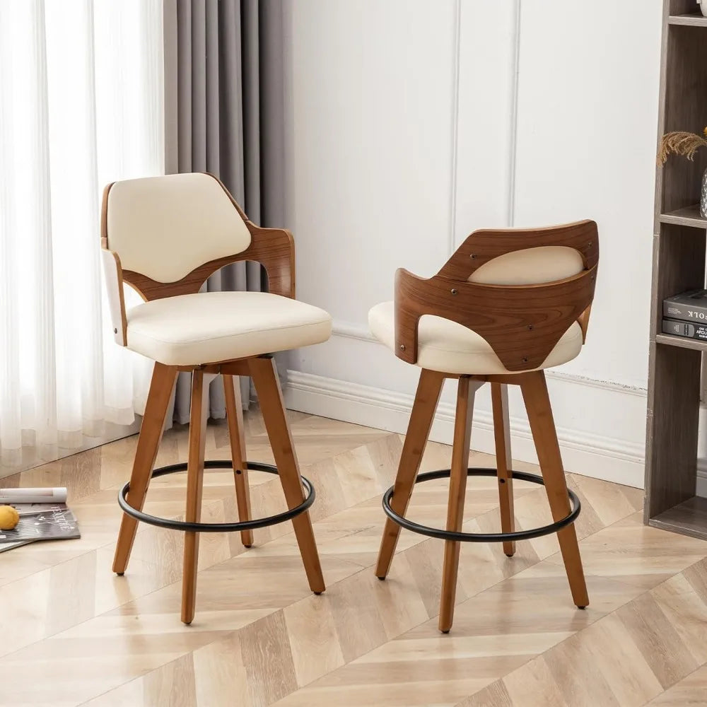 Bar Chair With Wooden Legs and Arms